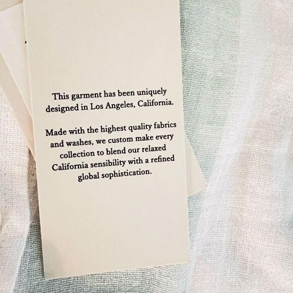 RAILS Women's Charli Awning Stripe Linen Blend Blouse, XL (14),‎ White/Blue, NWT - Picture 12 of 15